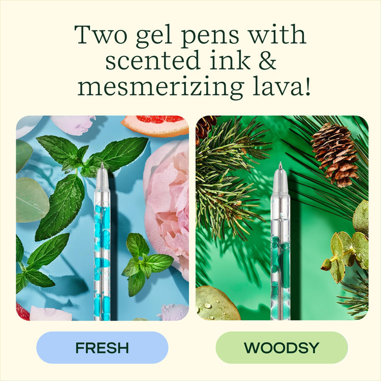 Scented Lava Pen Set | 2-Pack | Blue/Green - 2