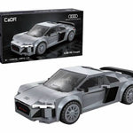CaDFI Audi R8 Coupe 1:24 scale building block model kit in silver gray