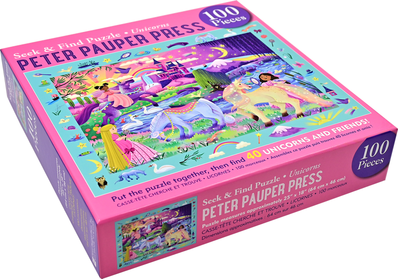 Unicorns Seek & Find 100-Piece Jigsaw Puzzle 7+ - 5