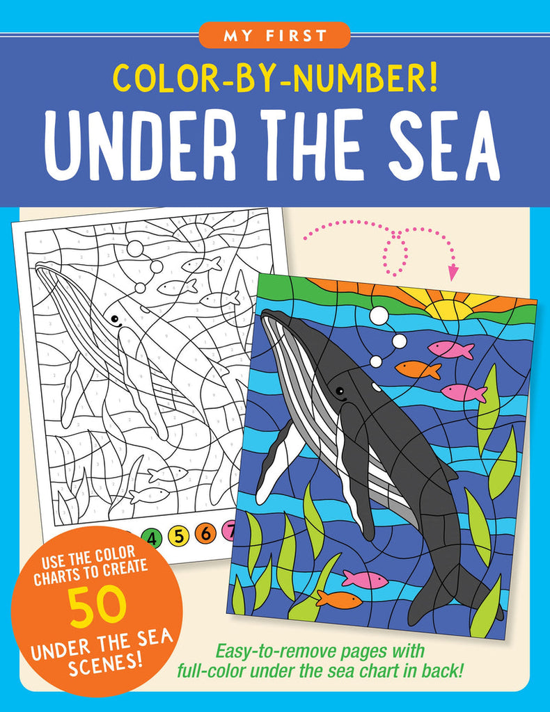 My First Color-By-Number Under the Sea activity book showing whale coloring pages