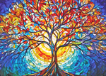 Stained Glass | Tree of Life 1000-Piece Jigsaw Puzzle - 2
