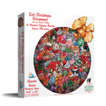 Cat Christmas Ornament Shaped Puzzle 750pc