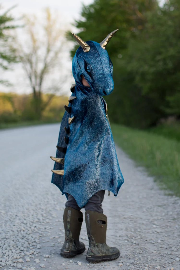 Cloak | Starry Night Dragon | Teal/Gold | Size 5-6 - 11