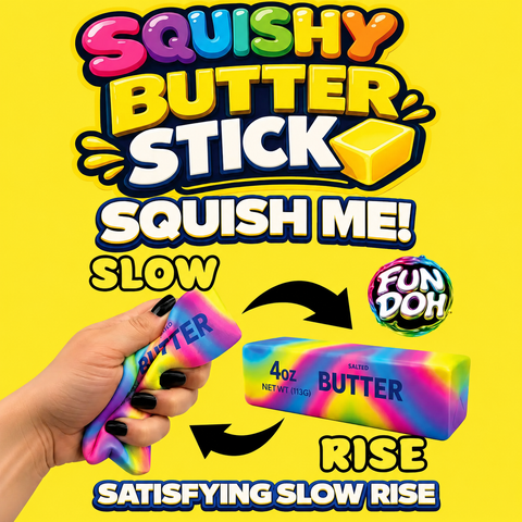 Fun Doh | Rainbow Butter Slow Rise Squish - 1