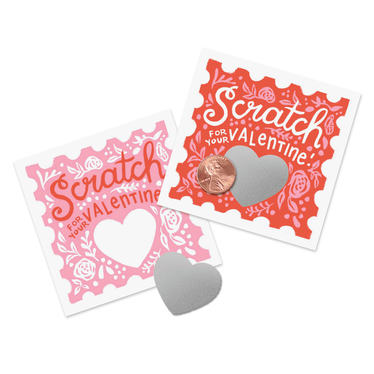 Scratch-Off Valentine Cards | Floral - 2