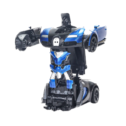 Auto Moto II transforming RC car and robot with fog blaster in blue packaging box