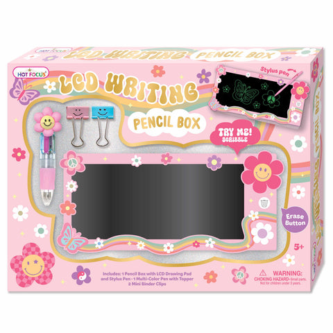 LCD Writing Board Pencil Box | Groovy Flower - 1
