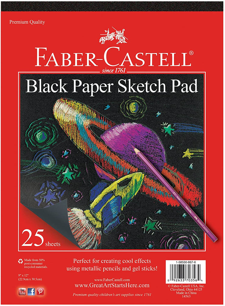 Black Paper Sketch Pad 3+ - CR Toys