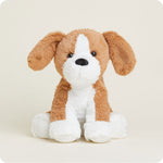 Warmies Beagle stuffed animal plush toy with brown and white fur sitting upright