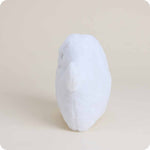 White plush ghost stuffed animal Warmies toy with soft fluffy texture side view