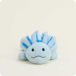 Blue axolotl Warmies Junior plush stuffed animal with fluffy gills and smiling face