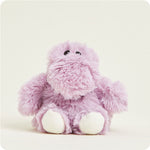 Warmies Junior Hippo plush stuffed animal in soft lavender purple with white feet
