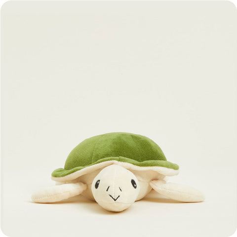 Warmies Junior Turtle plush stuffed animal with green shell and cream body