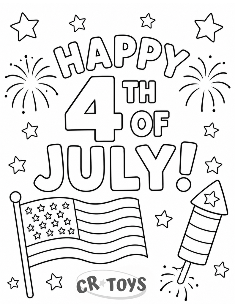 4th Of July Coloring Sheet! - 1