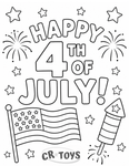 4th Of July Coloring Sheet! - 1