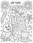4th Of July Fun Coloring Sheet! - 1