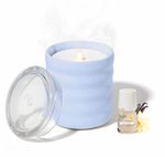 Lifelines Flameless Candle Diffuser | Bubble Periwinkle w/ Very Vanilla Essential Oil Scent - 1