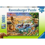 Puzzle | Savannah Jungle Waterhole | 100 Pc XXL 6+ - 1