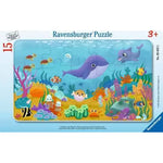 Puzzle | Young Animals Under Water | 15pc Frame Puzzle 3+ - 2