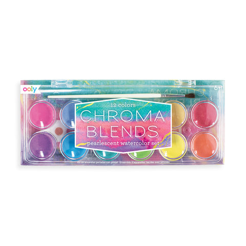 Chroma Blends Pearlescent Watercolor Paint Set - CR Toys