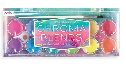 Chroma Blends Pearlescent Watercolor Paint Set - CR Toys