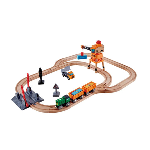 Train Crossing & Crane Set E3732 - CR Toys