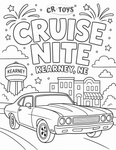 Cruise Nite Coloring Page - 1