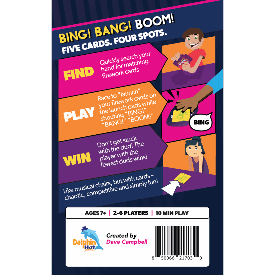 Bing Bang Boom Card Game Ages 7+