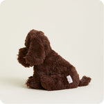 Warmies Chocolate Labrador plush stuffed animal shown from rear angle on white background
