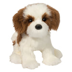 Farren Shih Tzu plush stuffed animal with white and brown fur sitting upright