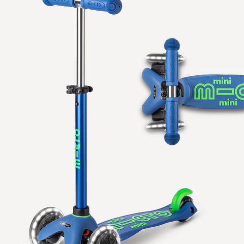 Deluxe Mini Led Micro Scooter |Crystal Blue - CR Toys
