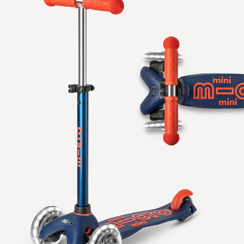 Deluxe Mini Led Micro Scooter | Navy Blue 2+ - 1