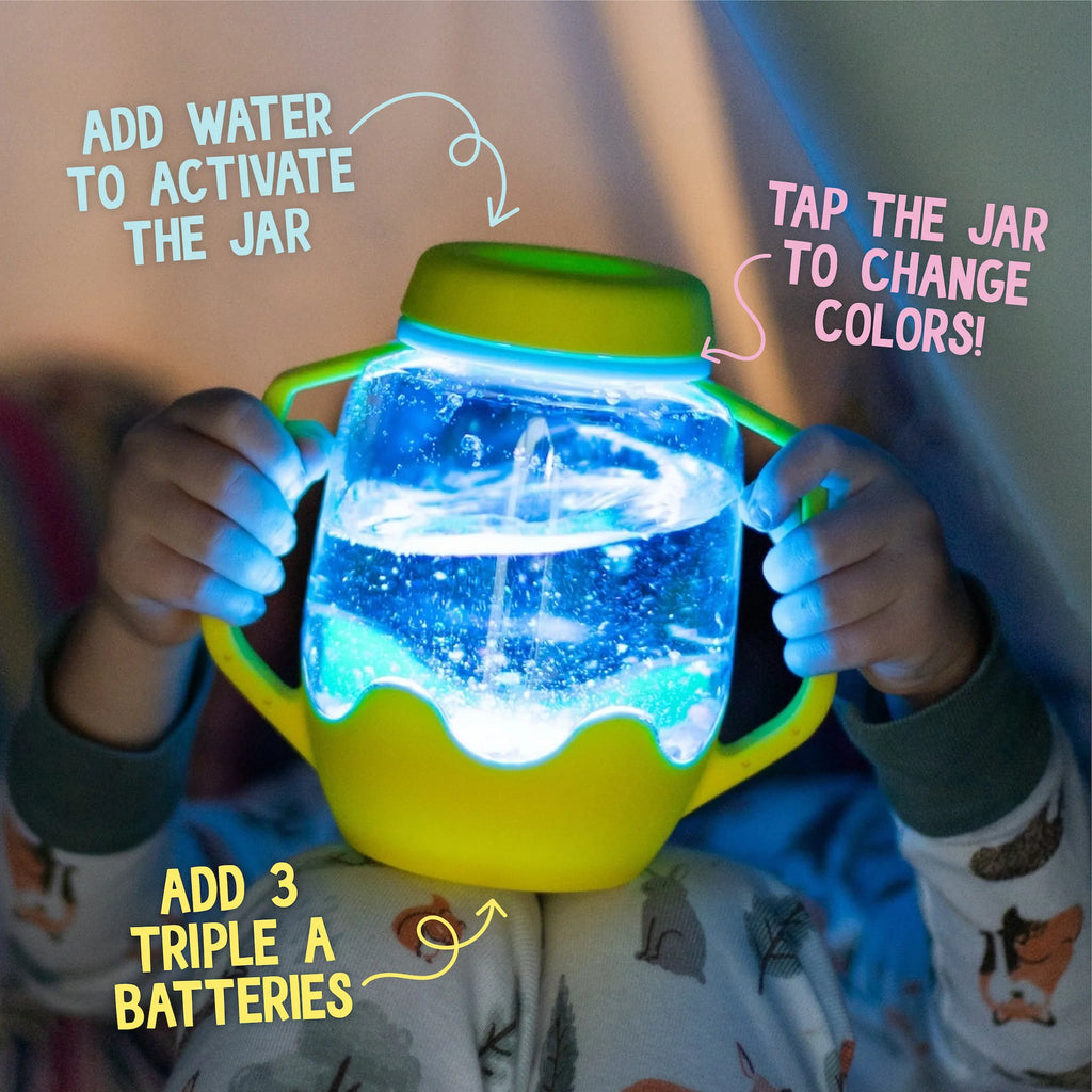 Sensory Light Up Play Jar in Coral