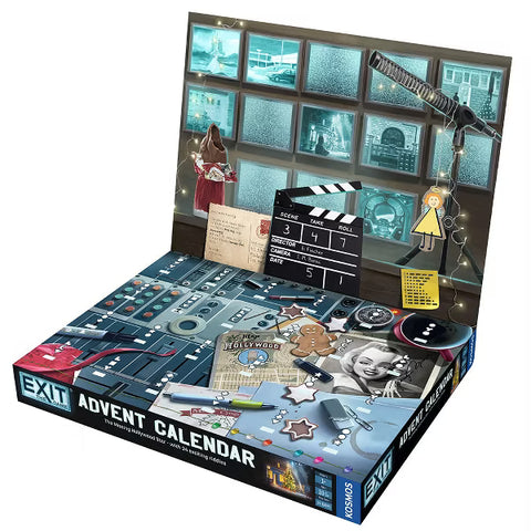 EXIT The Game Advent Calendar The Missing Hollywood Star box by Kosmos with 24 riddles
