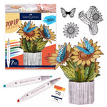 Pop Up Coloring Sunflowers and Butterflies