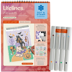 Lifelines FlowArt Dot-By-Letter Spooky Season activity book with double-sided markers set