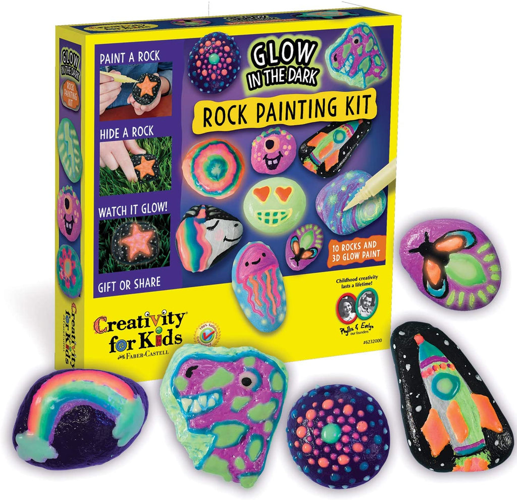 Glow in the Dark Rock Painting Kit 6+ - CR Toys