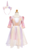 Alicorn Dress With Wings & Headband, White, Size 3 Dress Up