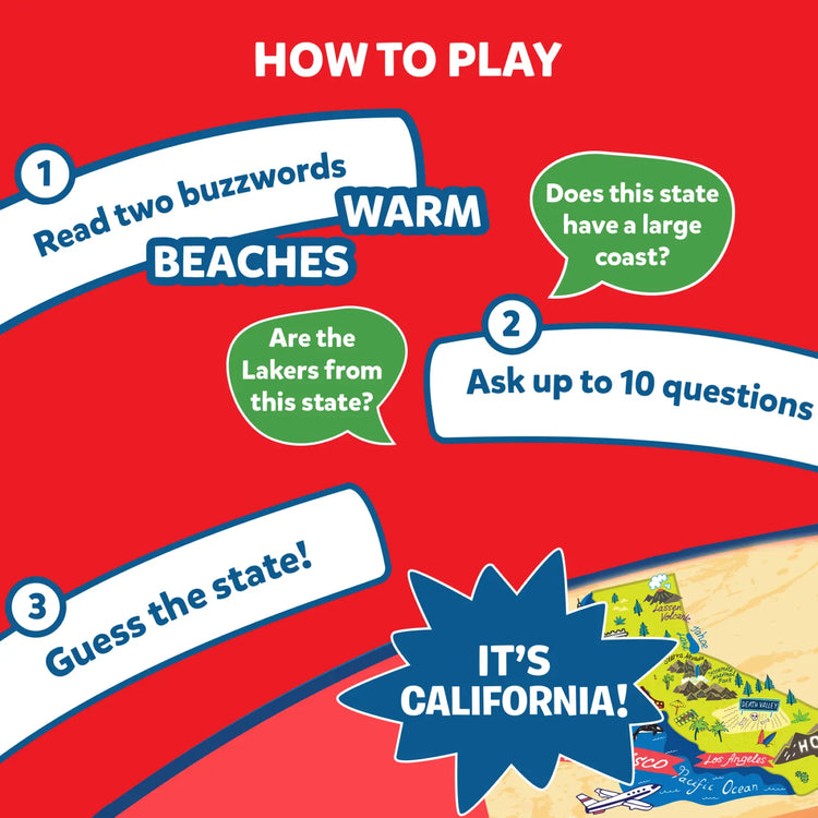 Guess in 10 | States of America Card Game 8+ - 3