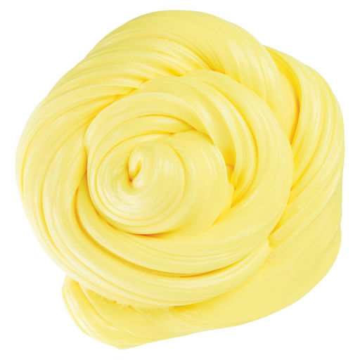 Pale yellow Better Butter Crazy Aaron's Thinking Putty swirled into a rose shape