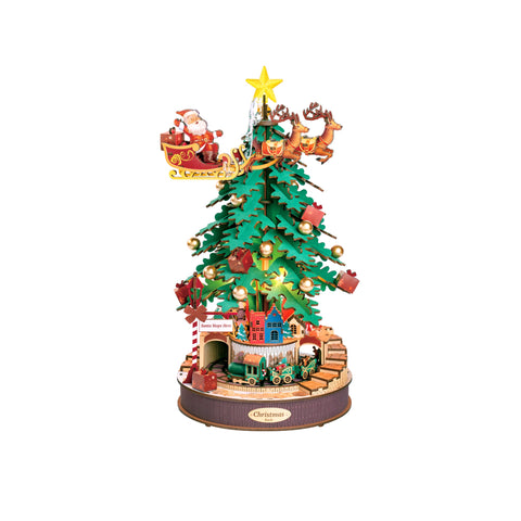 Hands Craft | 3D Wooden Puzzle Music Box Christmas Melody Tree 14+