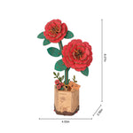 Hands Craft | Wooden Flower Red Camellia 14+