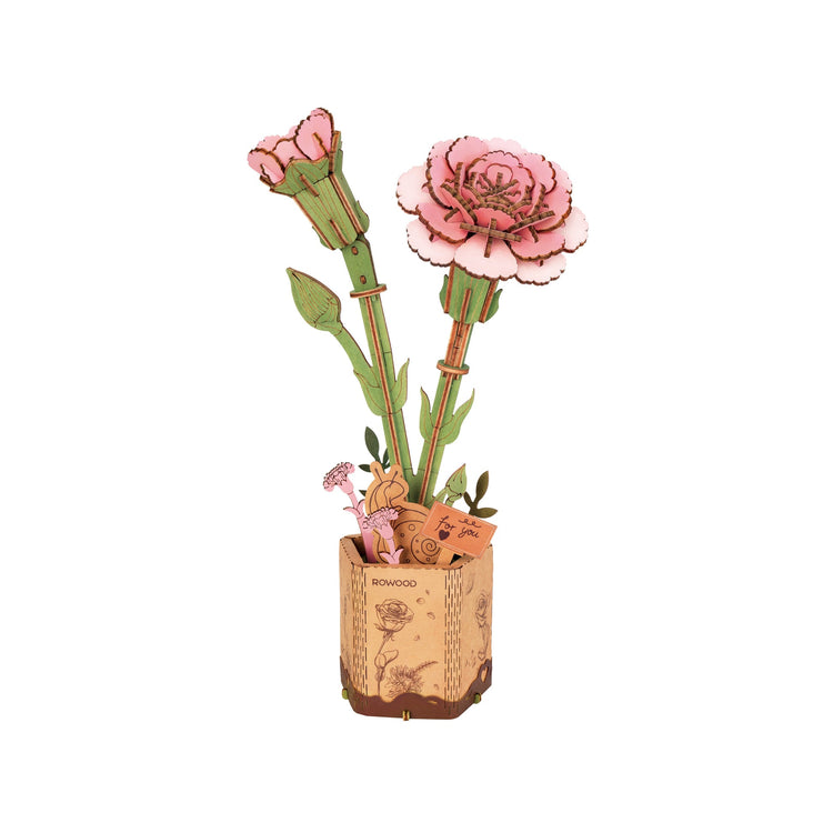 Hands Craft | Wooden Pink Carnation 12+ - CR Toys