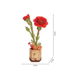 Hands Craft | Wooden Red Carnation - CR Toys