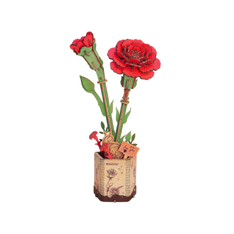 Hands Craft | Wooden Red Carnation - CR Toys