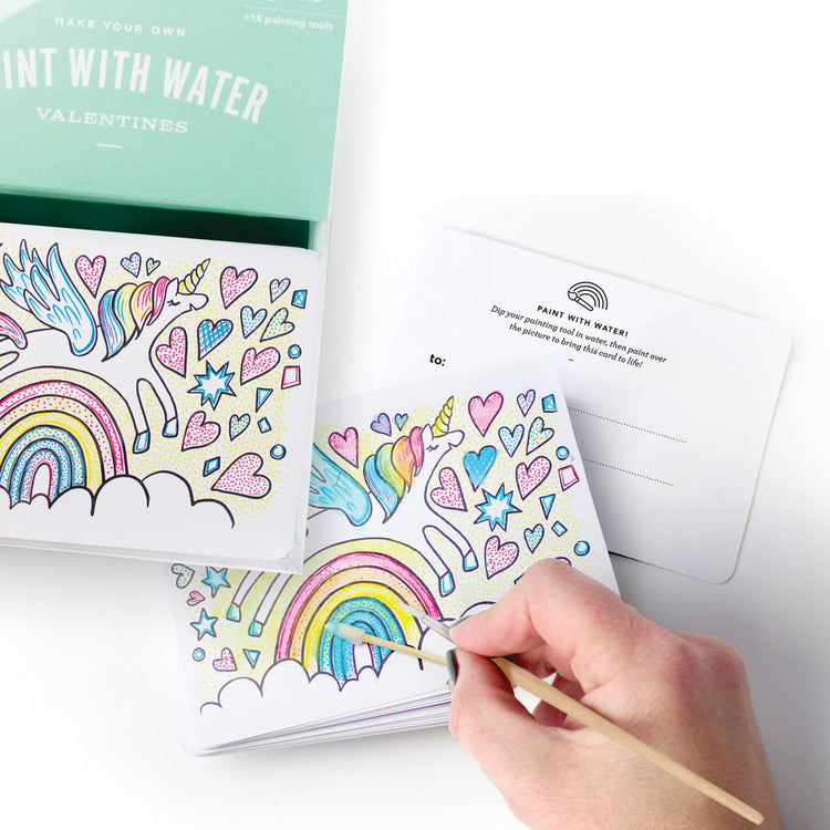 Paint With Water Valentine Cards | Unicorn - 3