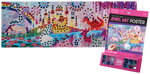 Crocodile Creek Fairytale Magic Jewel Art Poster set with colorful panoramic scene and 500 gems