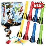 Jr Rainbow Stomp Rocket Kit | 8 Rockets | Ages 3+ - 4