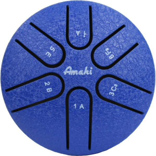 Steel Tongue Drum | Blue 3" With Carrying Bag