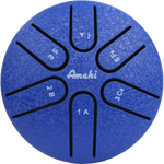 Steel Tongue Drum | Blue 3" With Carrying Bag